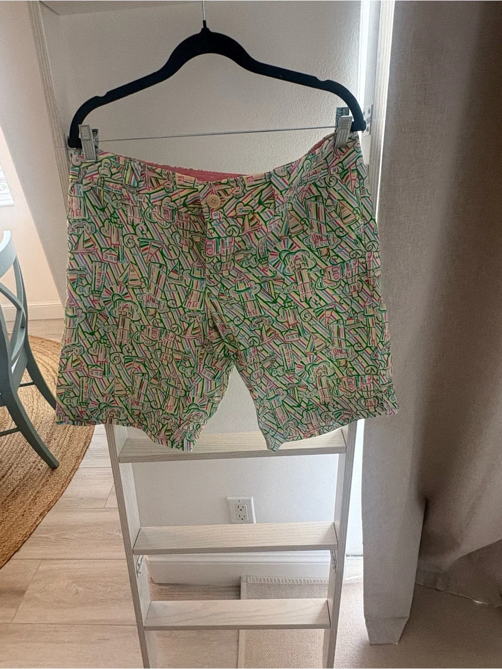 Lilly Pulitzer Women’s Patterned Cotton-Blend Shorts in Pink & Green